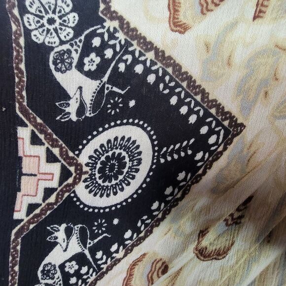 Vince Camuto Tasseled Casual Kimono Beach Swim Cover Up Women One Sz Boho Print - Picture 4 of 11